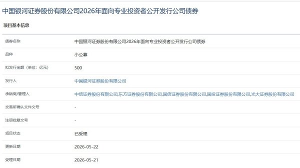 银河证券拟发行500亿元小公募