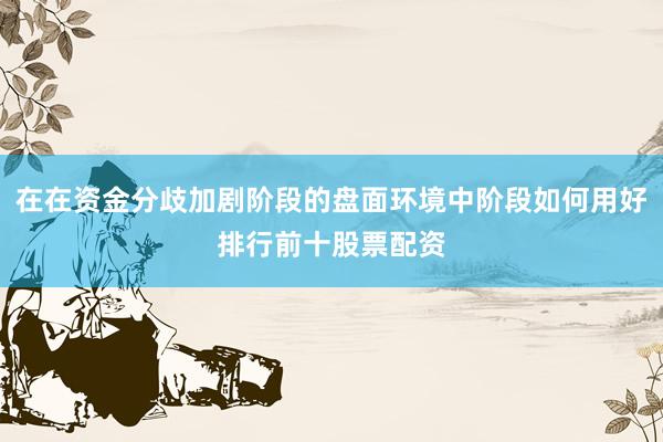 在在资金分歧加剧阶段的盘面环境中阶段如何用好排行前十股票配资