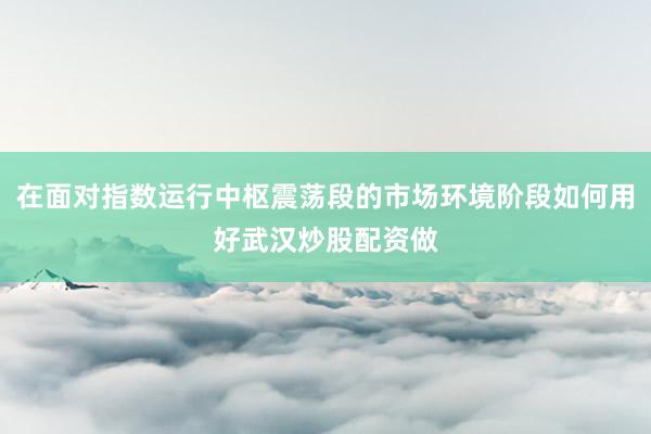 在面对指数运行中枢震荡段的市场环境阶段如何用好武汉炒股配资做