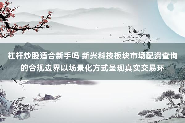 杠杆炒股适合新手吗 新兴科技板块市场配资查询的合规边界以场景化方式呈现真实交易环