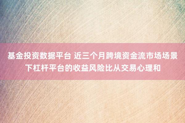 基金投资数据平台 近三个月跨境资金流市场场景下杠杆平台的收益风险比从交易心理和