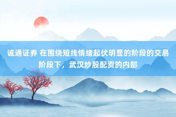 诚通证券 在围绕短线情绪起伏明显的阶段的交易阶段下，武汉炒股配资的内部