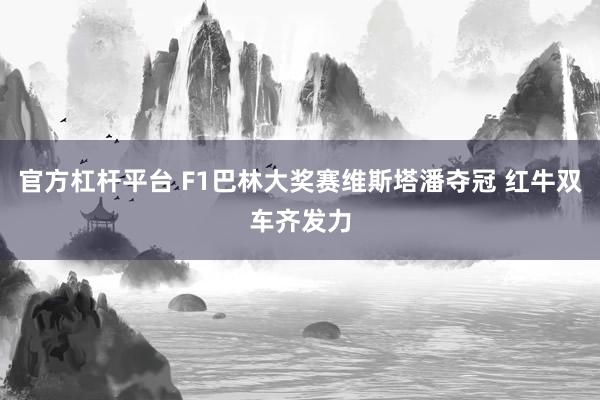 官方杠杆平台 F1巴林大奖赛维斯塔潘夺冠 红牛双车齐发力